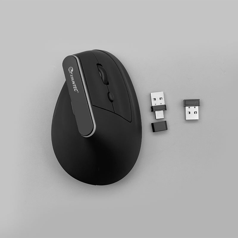 New Vertical Dual mode  Design  2.4G & BT Wireless ergonomic RGB light  Mouse 6D Buttons  for PC gamer Laptop Matebook